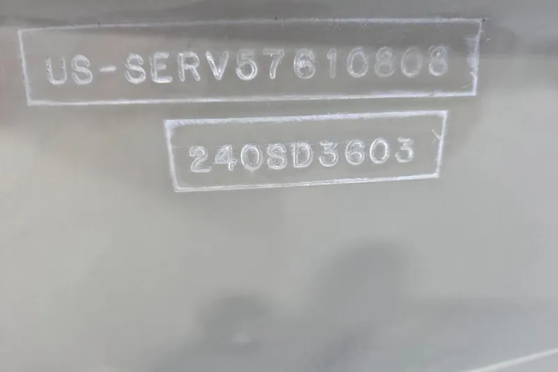 Slide: The Image of Hull identification number on 2008 Sea Ray 240 Sundeck boat. - 16