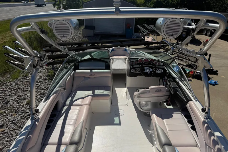 Slide: The Image of 2006 MasterCraft X-15 boat interior with seating, speakers, and control panel. - 21