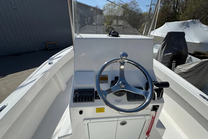 Slide: The Image of Steering console of NorthCoast 190 Center Console boat, year 2026. - 3