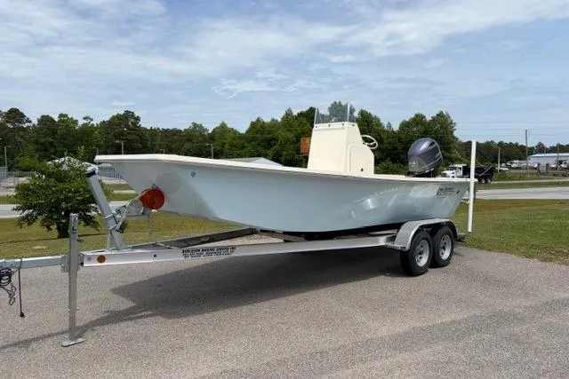 The Image of 2026 Jones Brothers Bateau 20 boat on trailer, parked outdoors. - 0