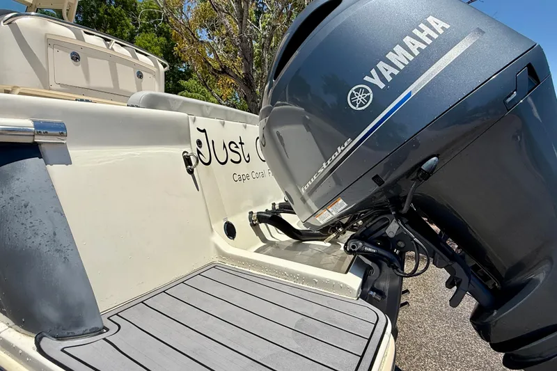 Slide: The Image of 2023 Scout 255 LXF boat with Yamaha outboard motor, Cape Coral, Florida. - 26