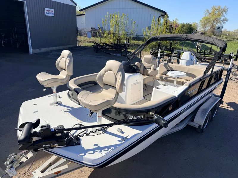 The Image of 2021 Hurricane Fun Deck 198 boat with Suzuki engine and trailer. - 1