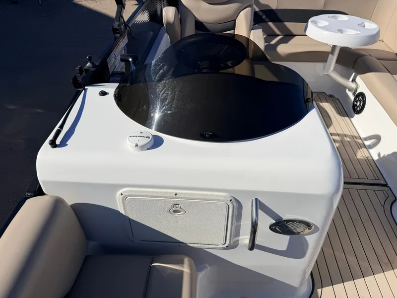 Slide: The Image of Hurricane Fun Deck 198 boat console, 2021 model, with Suzuki engine. - 25