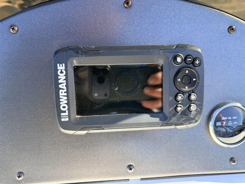 Slide: The Image of Lowrance Hook 4x fish finder on 2021 Hurricane Fun Deck 198. - 33