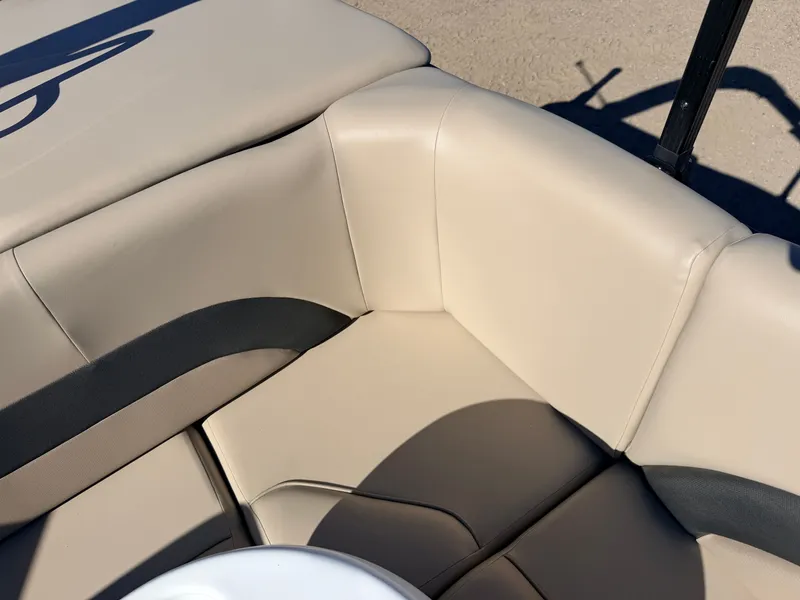 Slide: The Image of Beige seating area of a 2021 Hurricane Fun Deck 198 boat. - 39