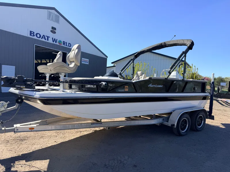 Slide: The Image of Hurricane Fun Deck 198 with 140HP Suzuki & Tandem Axle Trailer -$31,995 2021 - 56