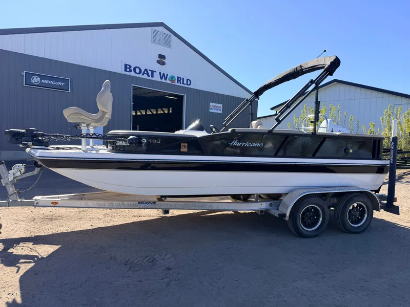 Slide: The Image of Hurricane Fun Deck 198 with 140HP Suzuki & Tandem Axle Trailer -$31,995 2021 - 57