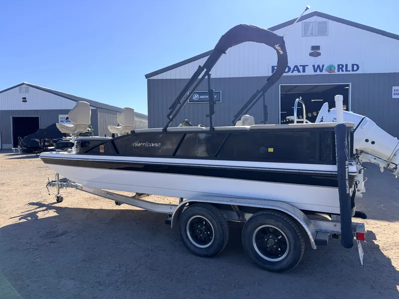 Slide: The Image of Hurricane Fun Deck 198 with 140HP Suzuki & Tandem Axle Trailer -$31,995 2021 - 60