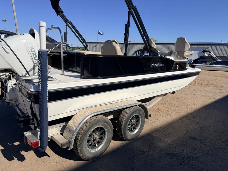 Slide: The Image of Hurricane Fun Deck 198 with 140HP Suzuki & Tandem Axle Trailer -$31,995 2021 - 63