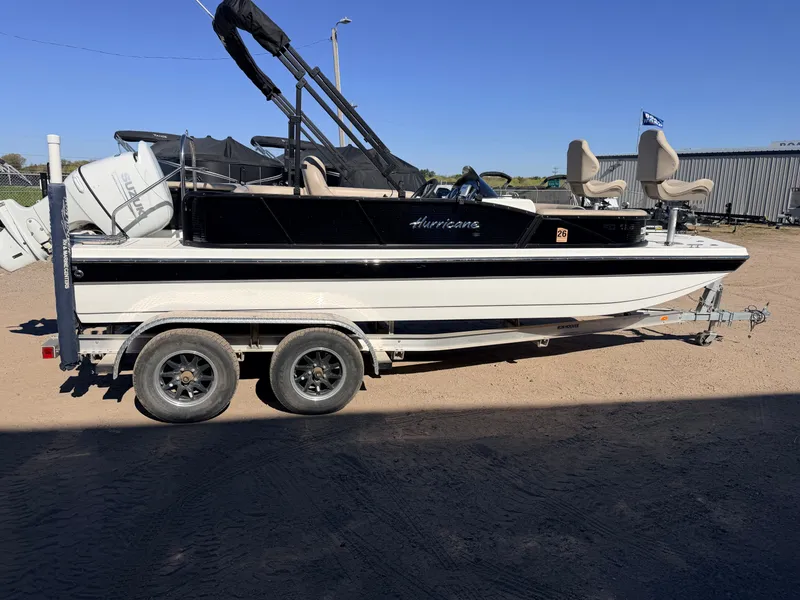Slide: The Image of Hurricane Fun Deck 198 with 140HP Suzuki & Tandem Axle Trailer -$31,995 2021 - 66