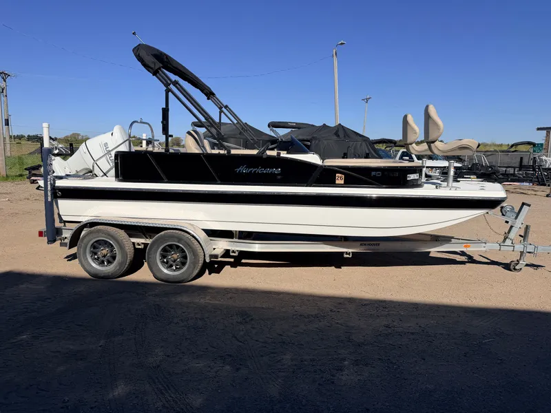 Slide: The Image of Hurricane Fun Deck 198 with 140HP Suzuki & Tandem Axle Trailer -$31,995 2021 - 67