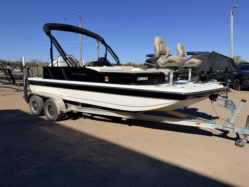Slide: The Image of Hurricane Fun Deck 198 with 140HP Suzuki & Tandem Axle Trailer -$31,995 2021 - 69