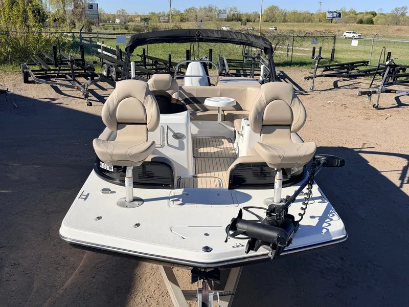 Slide: The Image of 2021 Hurricane Fun Deck 198 boat with Suzuki engine and trailer. - 8