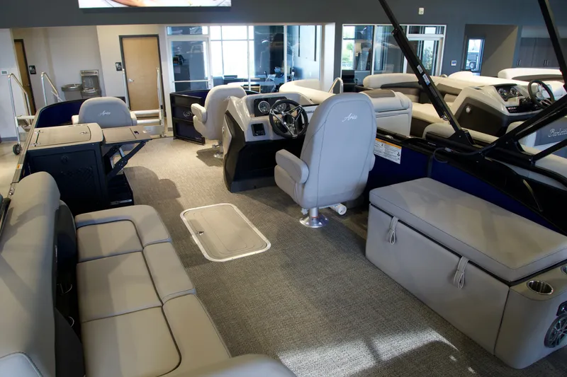 Slide: The Image of Interior of 2026 Barletta Aria 22F with luxurious seating. - 15