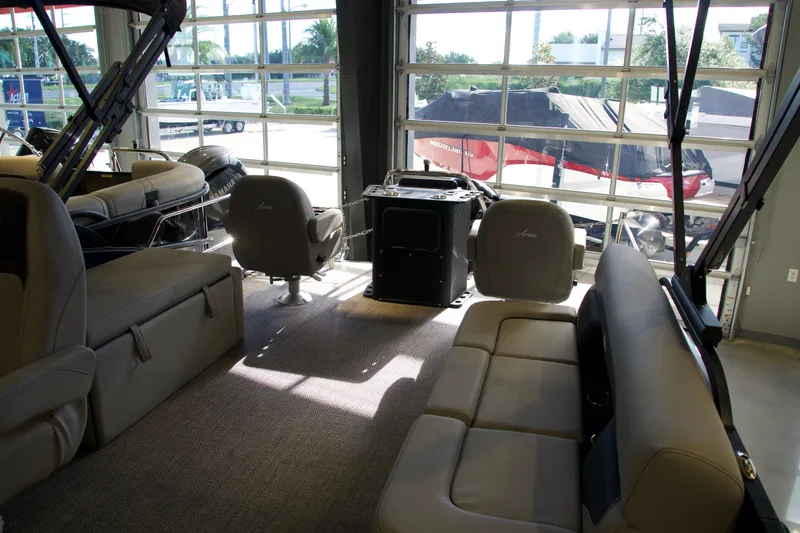 Slide: The Image of Interior of 2026 Barletta Aria 22F with comfortable seating. - 16