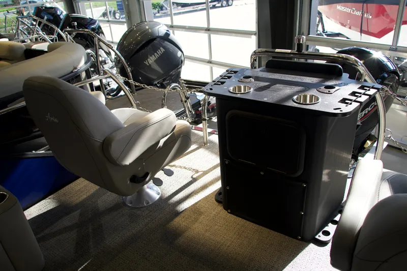 Slide: The Image of Interior of 2026 Barletta Aria 22F with seat and helm console. - 6