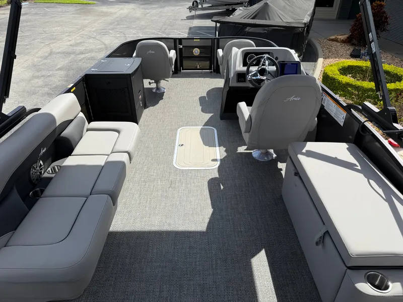 Slide: The Image of Interior of Barletta Aria 22F pontoon boat, model year 2026. - 10