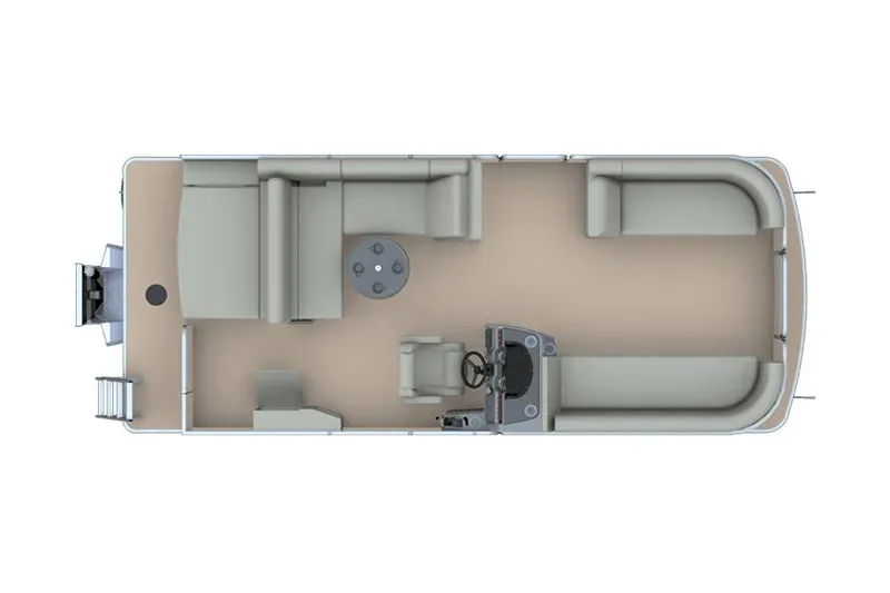 Slide: The Image of Manufacturer Provided Image: Top view of 2023 Godfrey SWEETWATER 2486 SFL pontoon boat interior layout. - 16