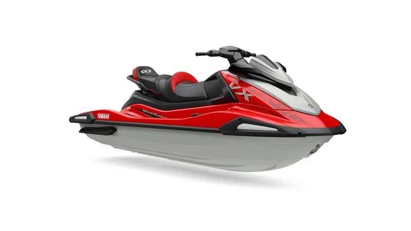 Slide: The Image of 2026 Yamaha VX Cruiser jet ski in red and gray. - 5