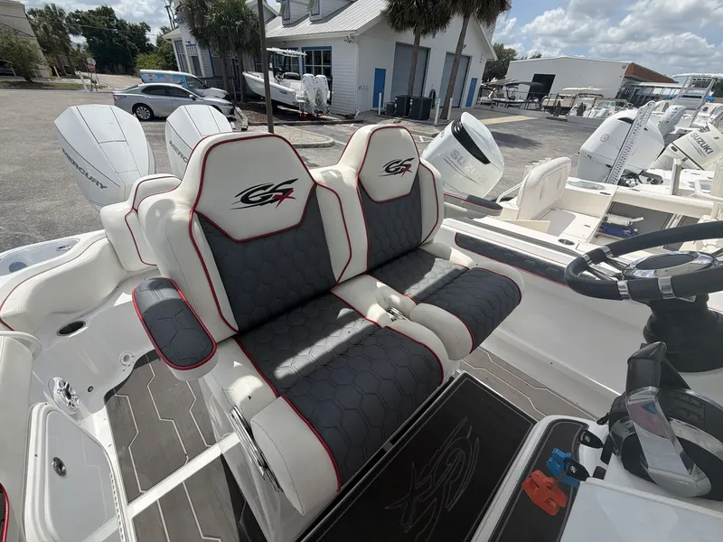Slide: The Image of Interior of 2024 Glasstream 280 SCX featuring luxurious seating. - 12
