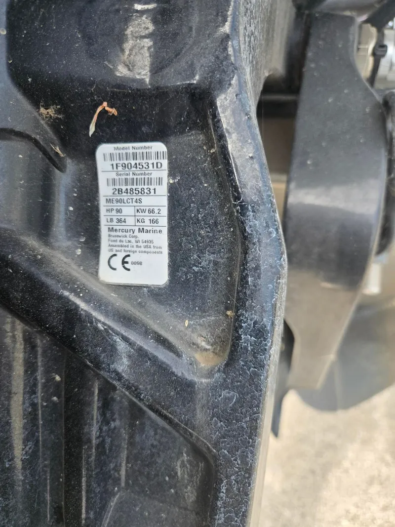 Slide: The Image of Mercury Marine engine label on Misty Harbor 2285, year 2017. - 24