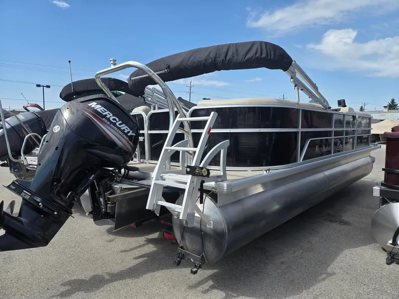 Slide: The Image of 2017 Misty Harbor 2285 pontoon boat with Mercury outboard motor. - 5