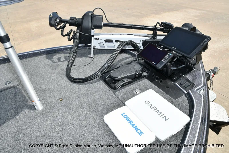 Slide: The Image of 2024 Triton 20XP Patriot with Garmin and Lowrance electronics. - 38