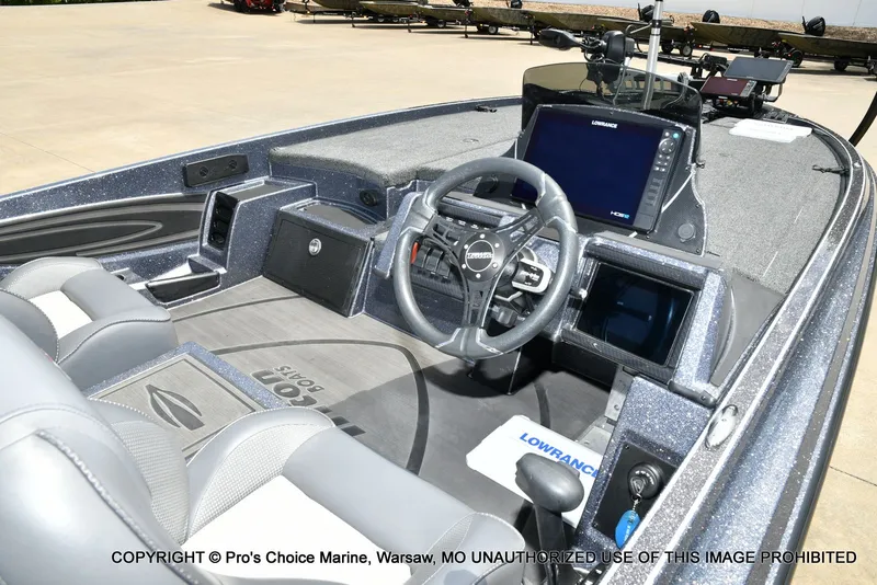 Slide: The Image of Interior of 2024 Triton 20XP Patriot boat with modern features. - 42