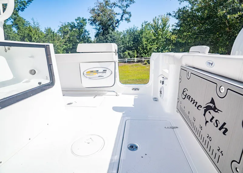Slide: The Image of Interior of the 2026 Sea Hunt Gamefish 30 Coffin Box boat. - 12