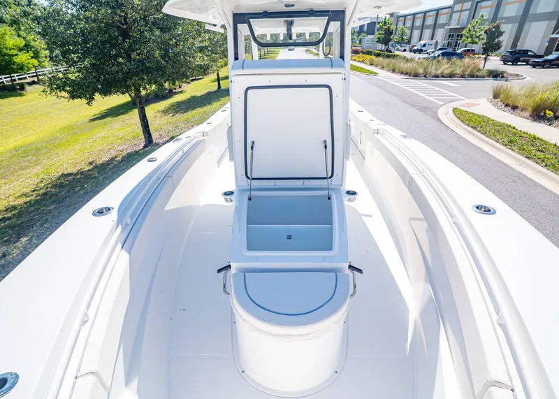 Slide: The Image of Sea Hunt Gamefish 30 Coffin Box 2026 with open storage compartment. - 33