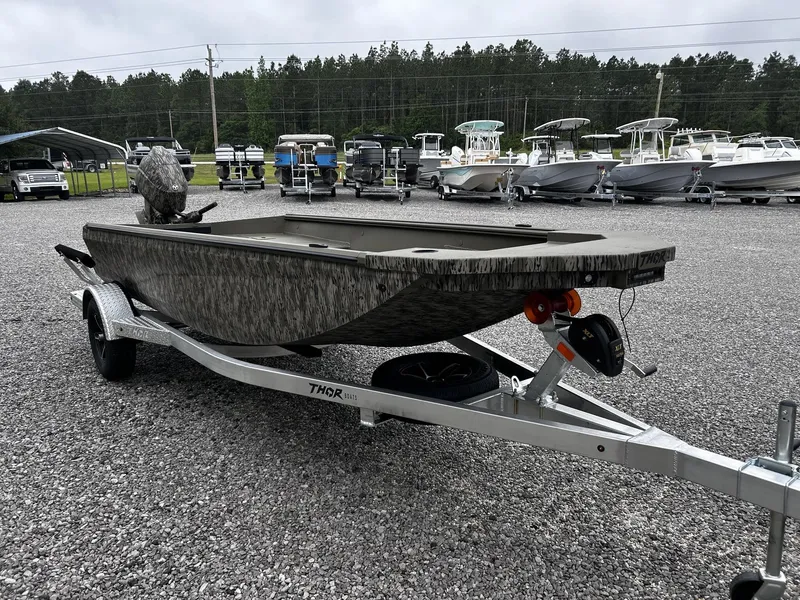 Slide: The Image of Thor Timber Hammer 60HP boat on trailer, 2026 model. - 5