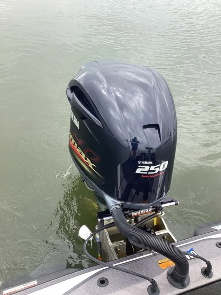 Slide: The Image of Yamaha 250 outboard motor on Skeeter ZX250 boat, year 2017. - 13
