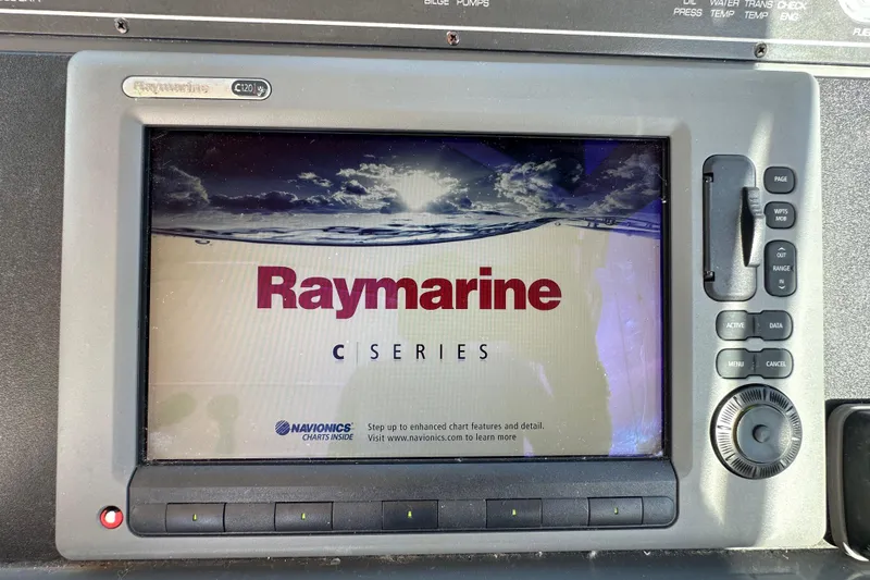 Slide: The Image of Raymarine C Series display on 1998 Tiara Yachts 2900 Coronet dashboard. - 15