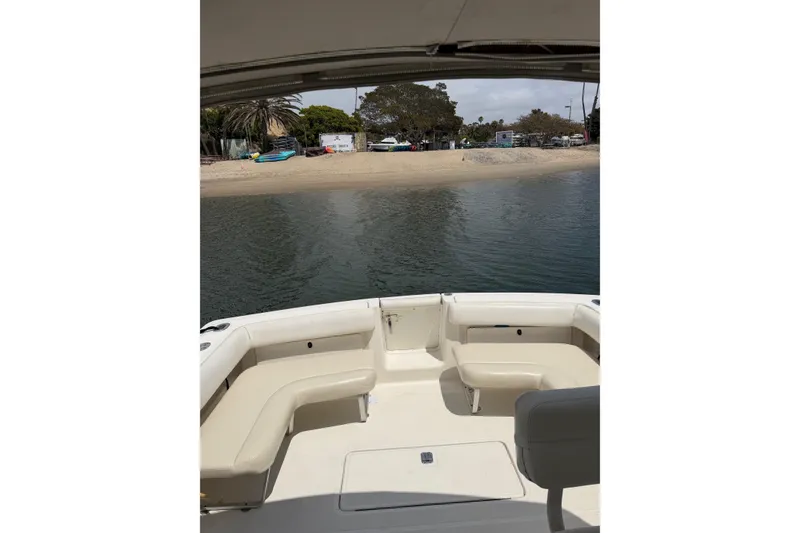 Slide: The Image of 1998 Tiara Yachts 2900 Coronet boat interior with waterfront view. - 45