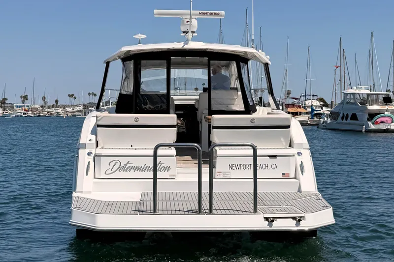 Slide: The Image of 2020 Cruisers Yachts 390 Express Coupe docked in Newport Beach marina. - 5