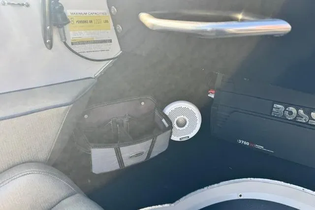 Slide: The Image of Interior of 1984 Wellcraft 22 Scarab boat with speaker and storage compartment. - 7