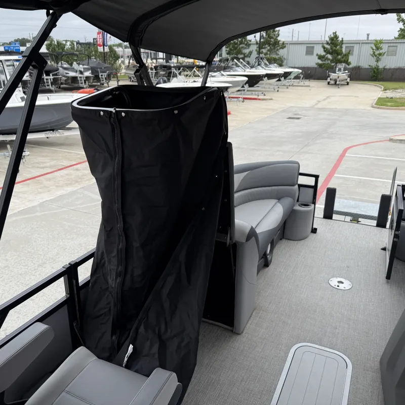 Slide: The Image of Interior view of Avalon Venture 85 Quad Lounge 2025 pontoon boat. - 22
