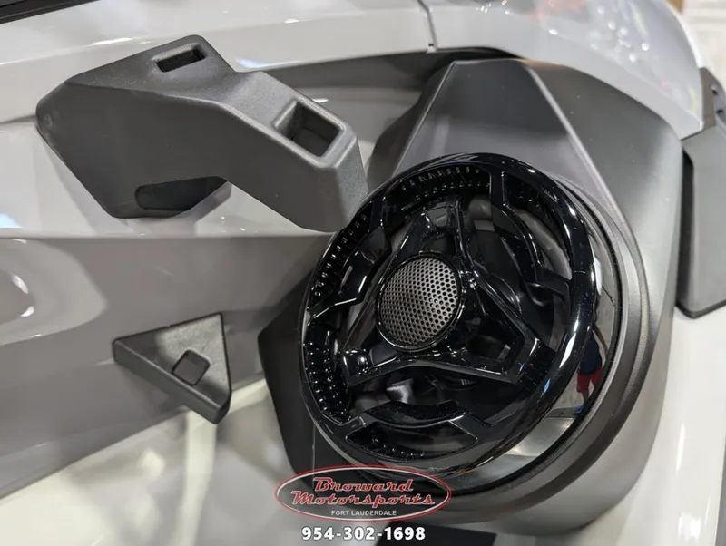 Slide: The Image of Close-up of Sea-Doo FishPro Trophy 170 speaker, model year 2025. - 13