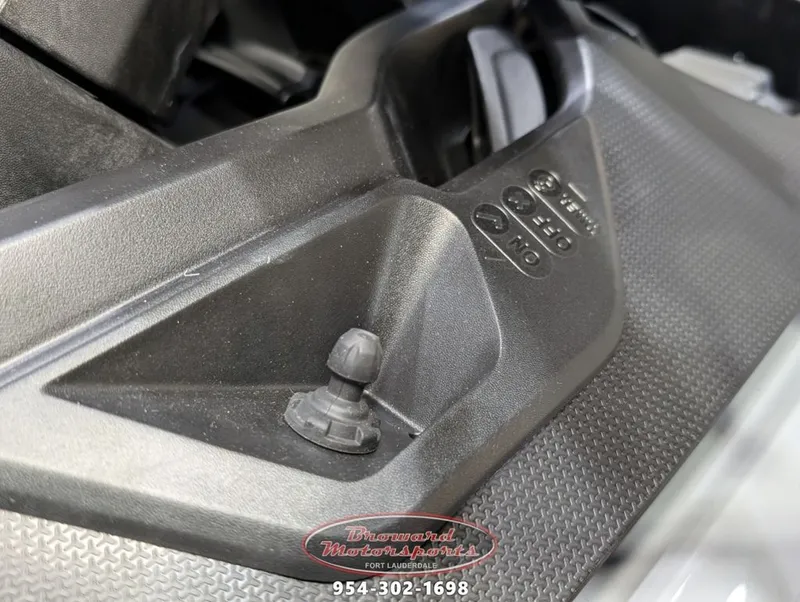 Slide: The Image of Close-up of the control area on the 2025 Sea-Doo FishPro Trophy 170. - 17