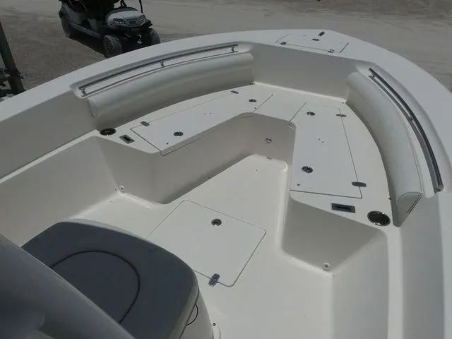 Slide: The Image of Interior view of a 2019 Sea Born LX24 Center Console boat. - 12