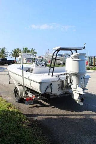 Slide: The Image of 2005 Action Craft 1890 Flatmaster boat on trailer, ready for adventure. - 9