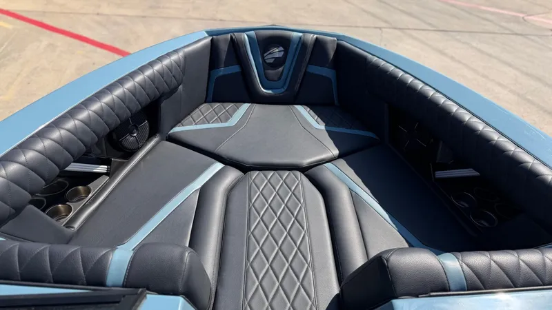 Slide: The Image of Interior of 2022 Tigé 25ZX with luxurious upholstery. - 13