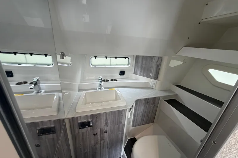 Slide: The Image of Modern bathroom interior of 2026 Formula 360 Crossover Bowrider OB boat. - 38