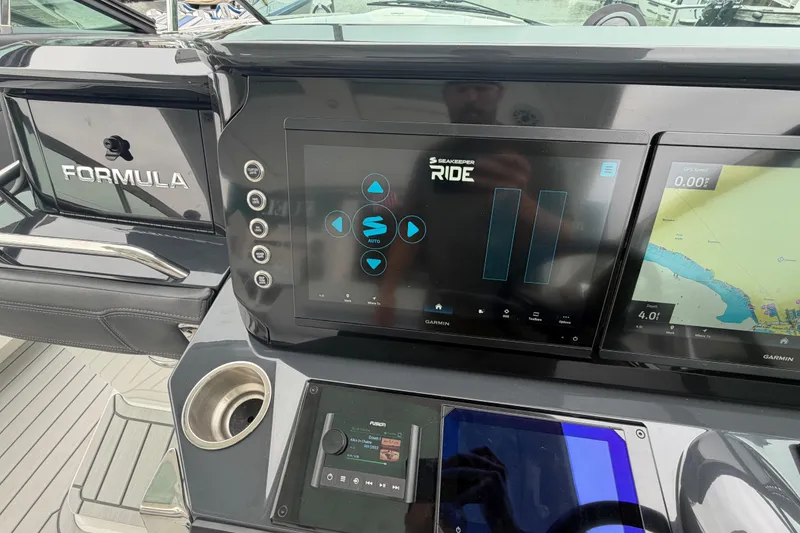 Slide: The Image of 2026 Formula 360 Crossover Bowrider OB dashboard with advanced navigation and control systems. - 44