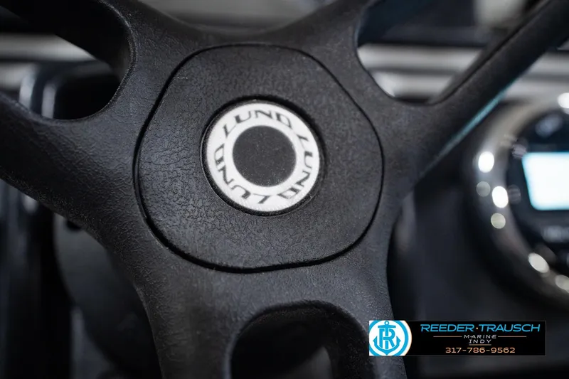 Slide: The Image of Close-up of 2017 Lund 1650 Rebel XS SS steering wheel with logo. - 41