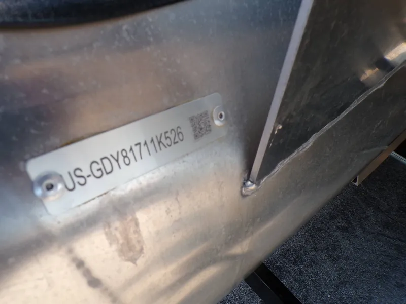 Slide: The Image of Serial number plate of 2026 GODFREY TRITOONS SanPan 2700. - 23