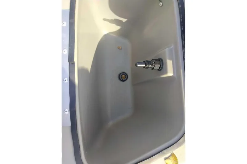 Slide: The Image of Livewell interior of 2026 Sun Tracker Bass Buggy 16 XL Select pontoon boat. - 83