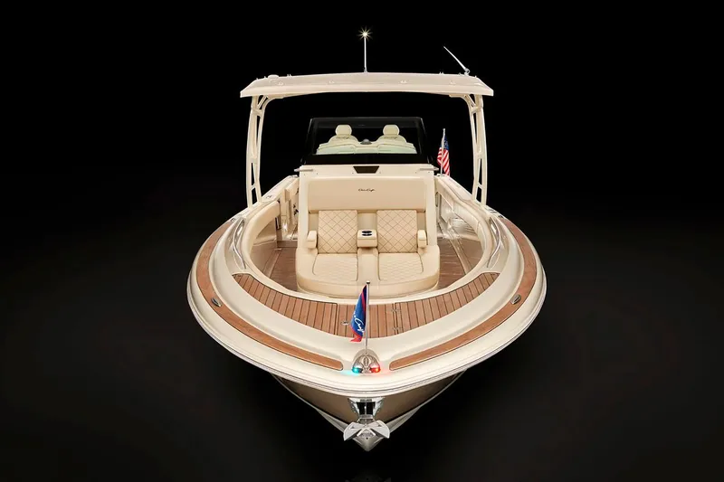 Slide: The Image of Manufacturer Provided Image: 2024 Chris-Craft Catalina 30 boat, elegant design with luxurious seating and wood accents. - 17