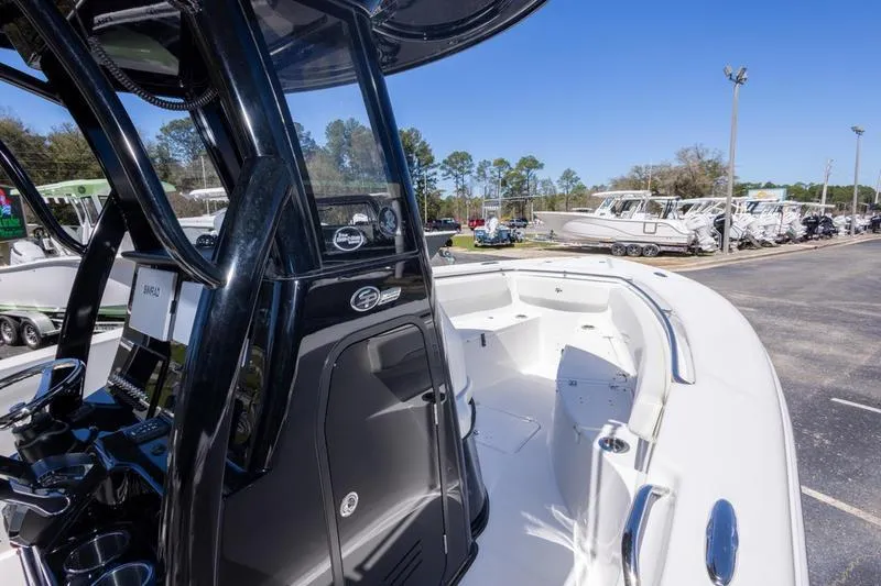 Slide: The Image of 2025 Sea Pro 262 Offshore boat interior, showcasing sleek design and spacious deck. - 28