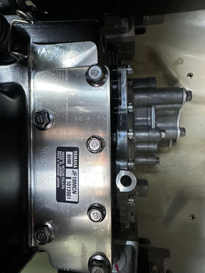 Slide: The Image of Close-up of a 2021 Yamaha WaveRunner FX Cruiser HO engine. - 19
